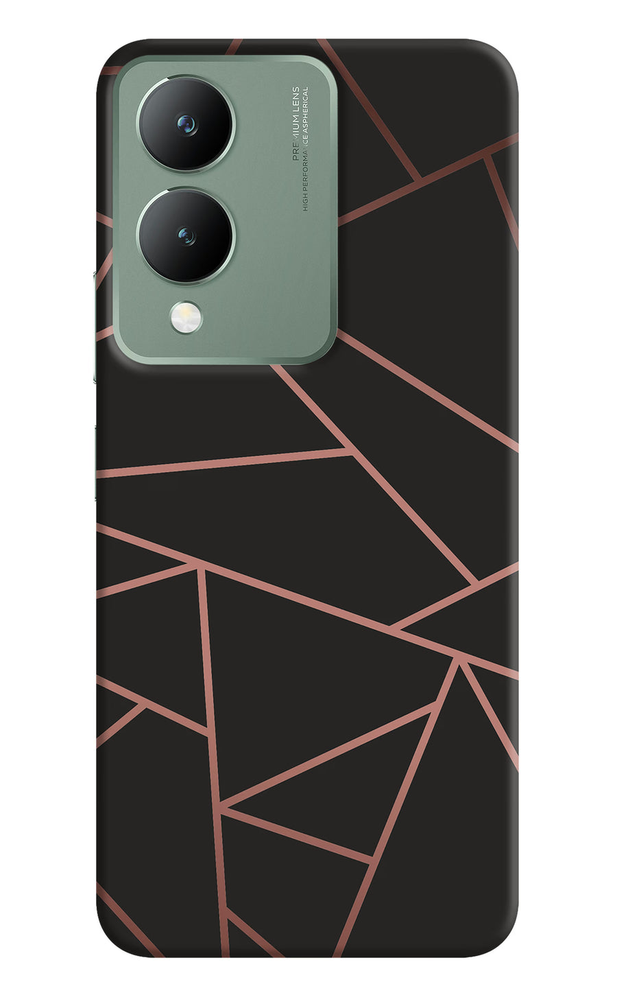 Geometric Pattern Vivo Y17s Back Cover, Hard case