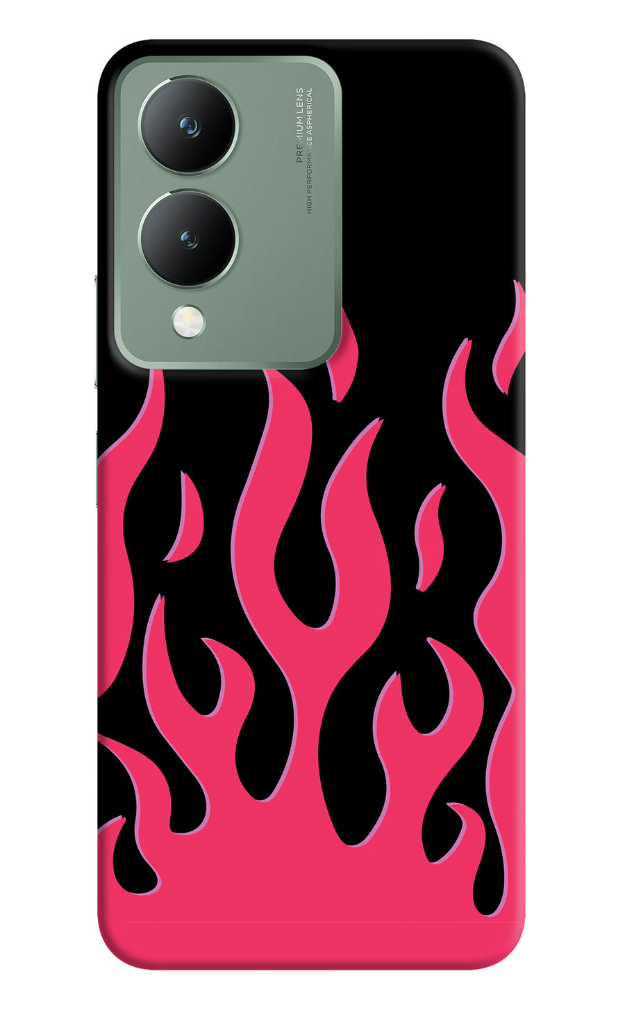 Fire Flames Vivo Y17s Back Cover, Hard case