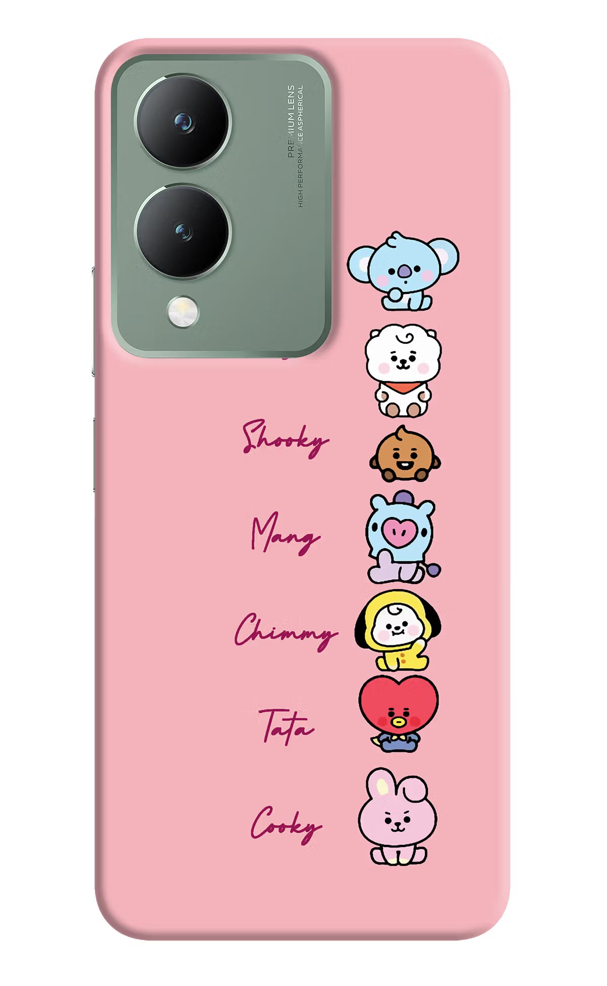 BTS names Vivo Y17s Back Cover