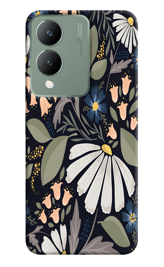 Flowers Art Vivo Y17s Back Cover