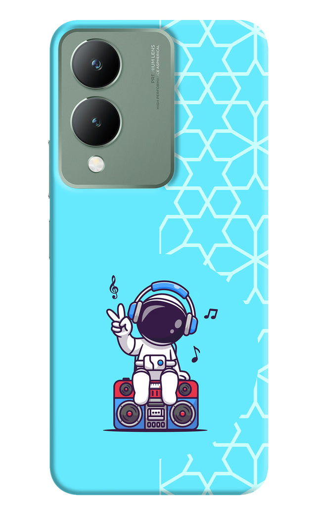 Cute Astronaut Chilling Vivo Y17s Hard Case Back Cover by Casekaro