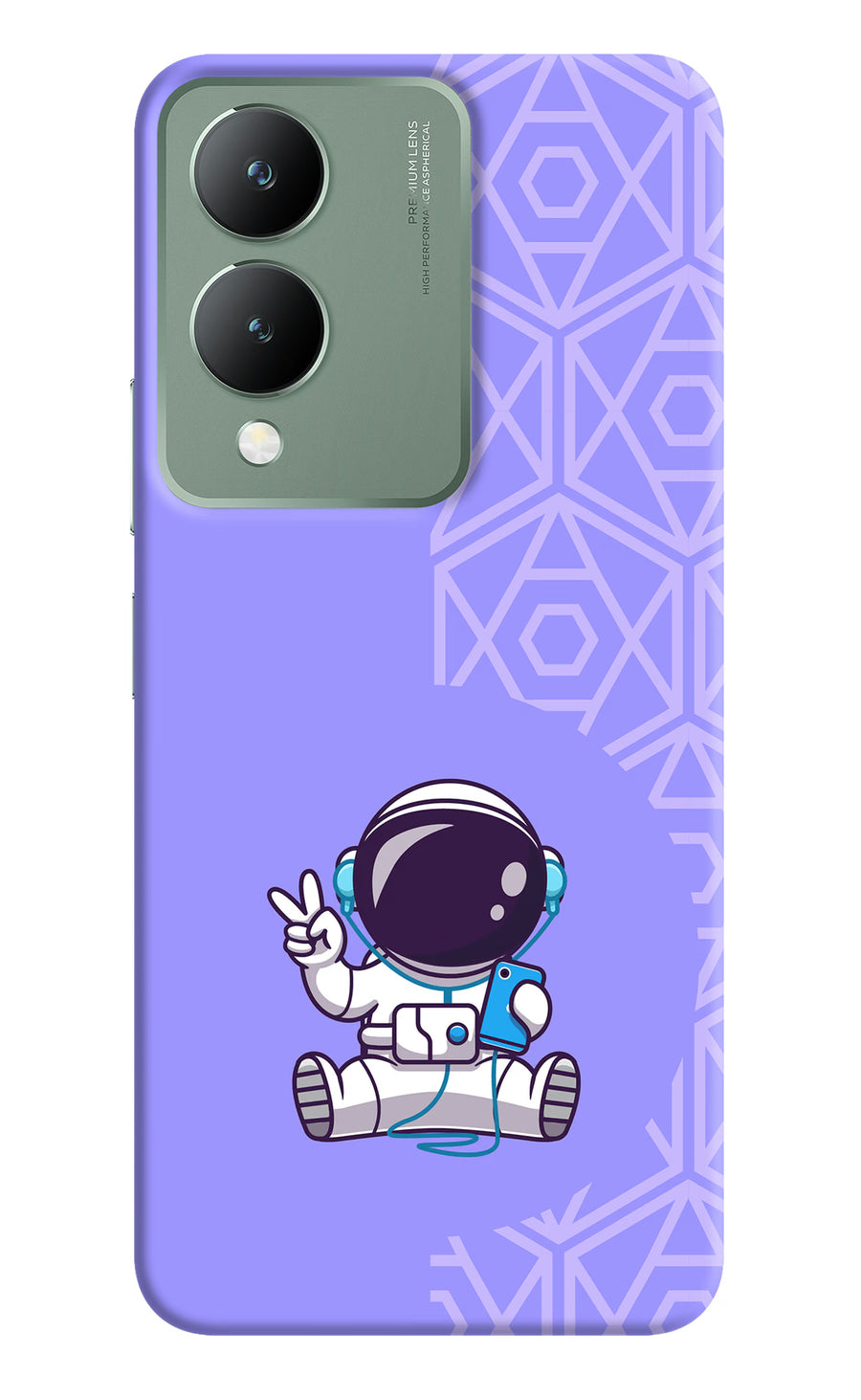 Cute Astronaut Chilling Vivo Y17s Back Cover, Hard case