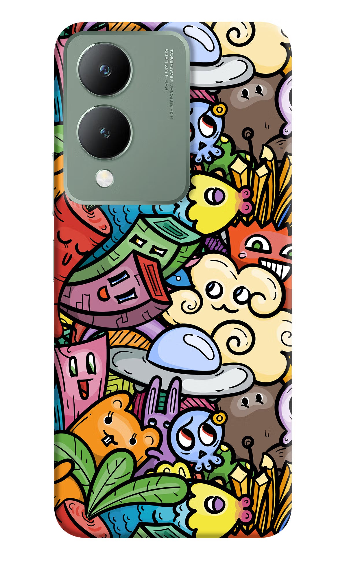 Veggie Doodle Vivo Y17s Back Cover