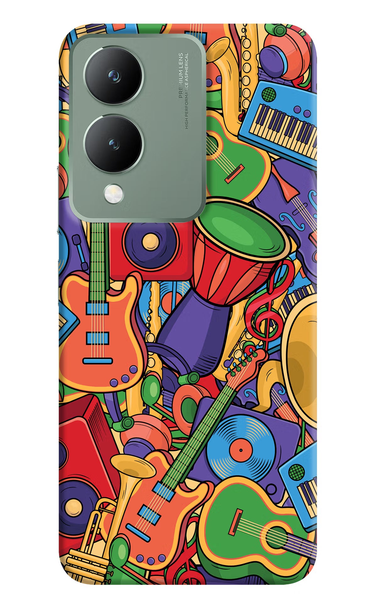 Music Instrument Doodle Vivo Y17s Back Cover