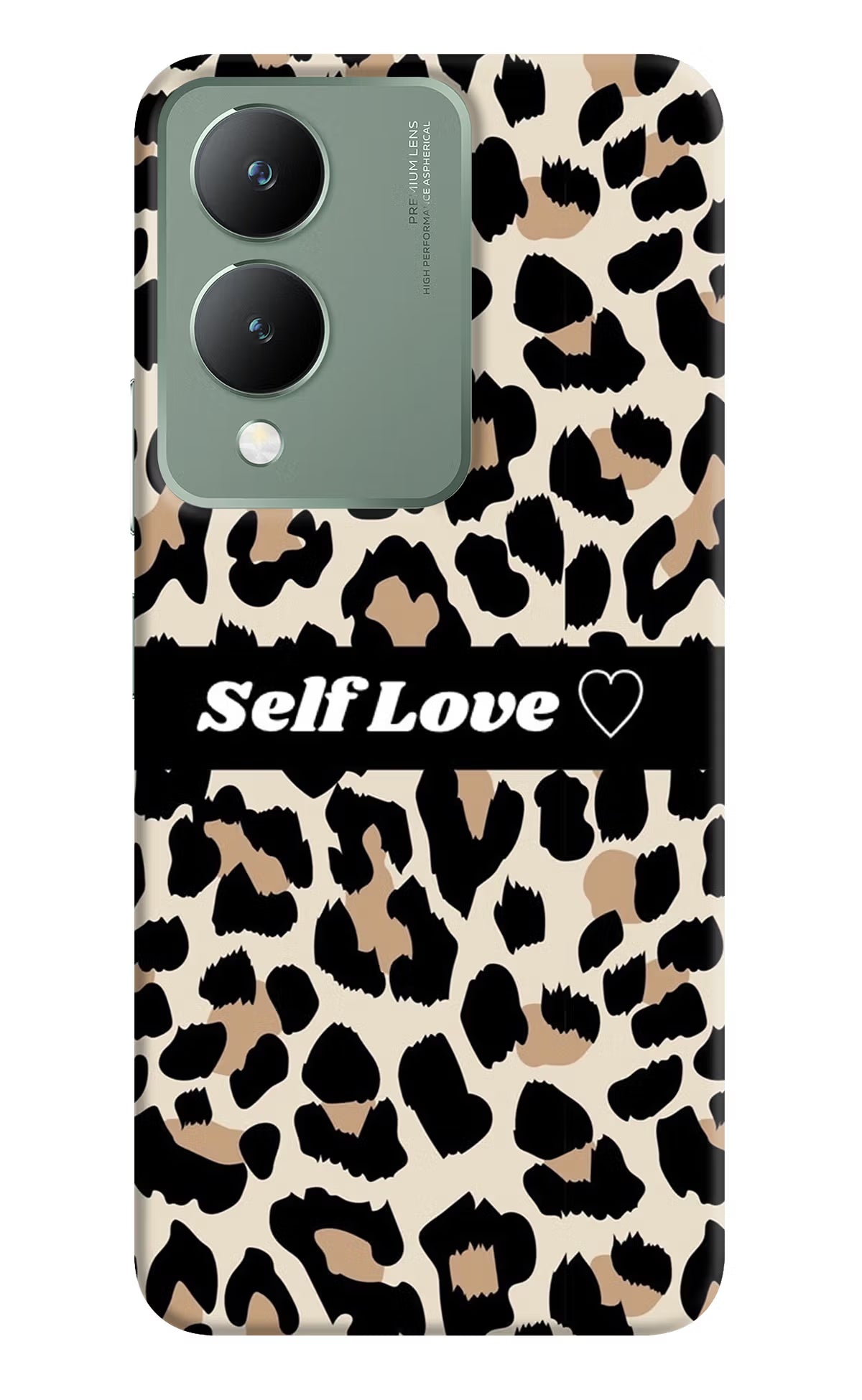 Leopard Print Self Love Vivo Y17s Back Cover