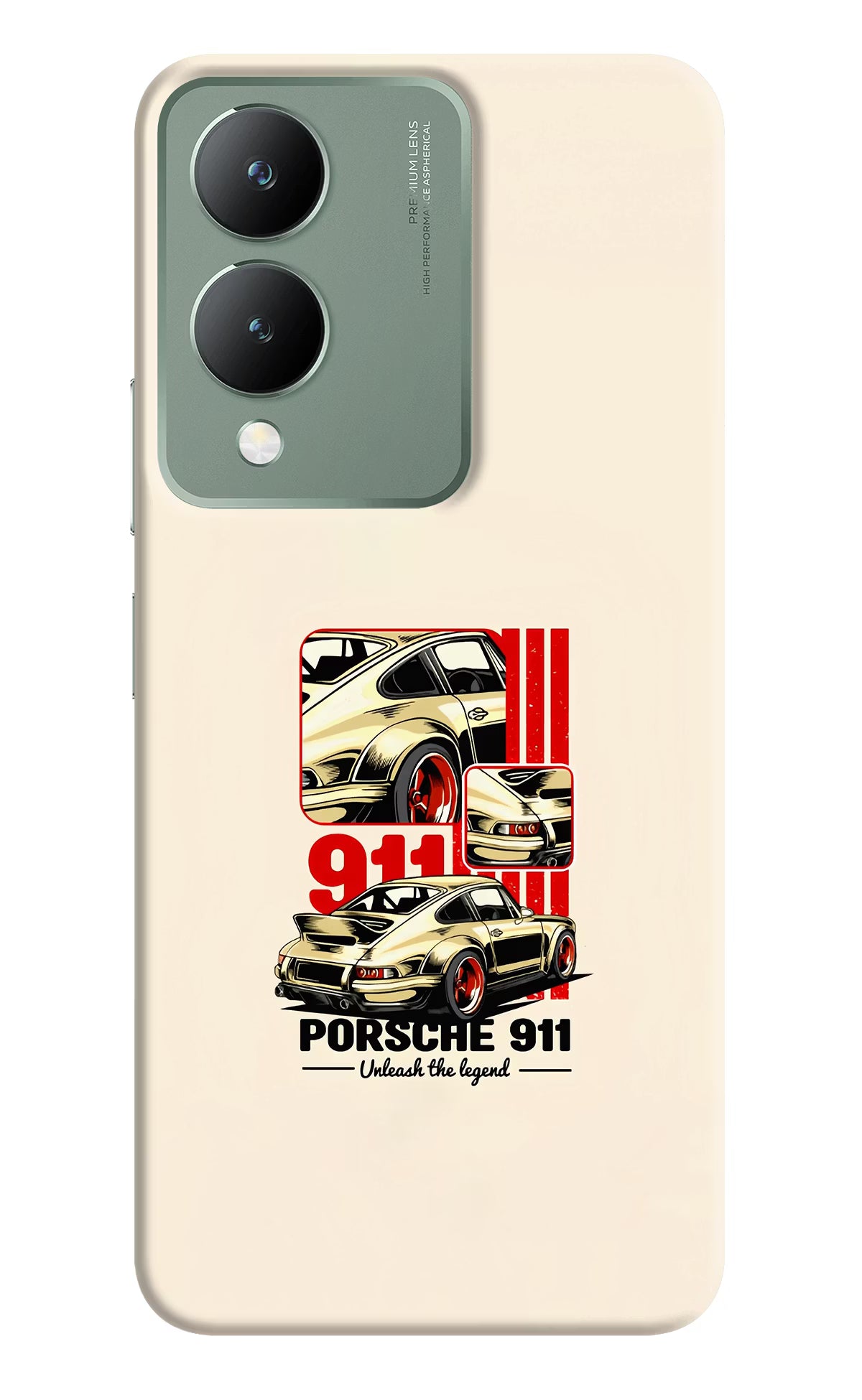 Classic Porsche 911 Vivo Y17s Back Cover