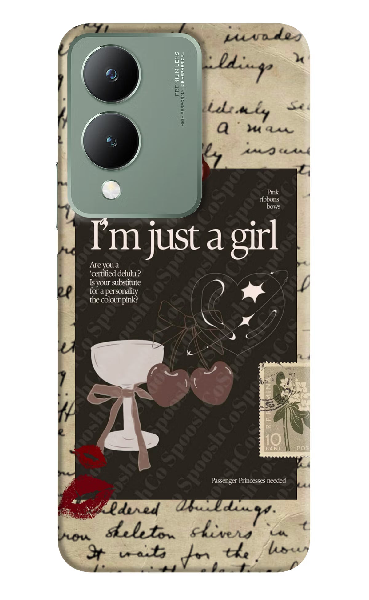 I am just a girl Vivo Y17s Back Cover