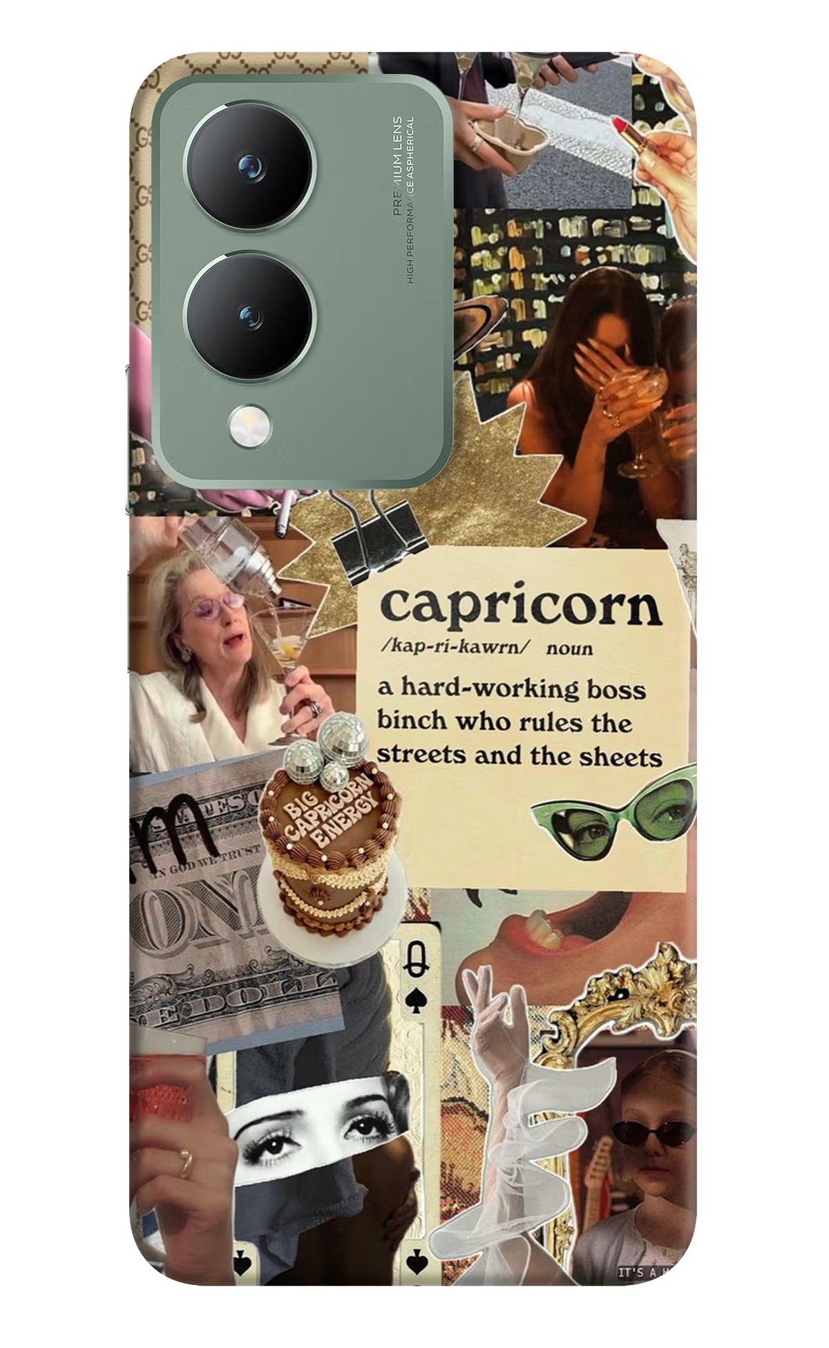 Capricorn Zodiac Vivo Y17s Hard Case Back Cover by Casekaro