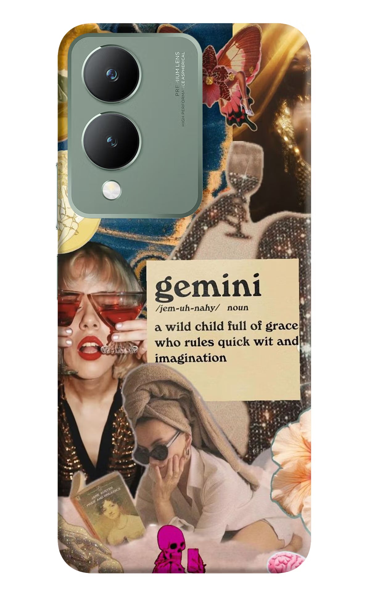 Gemini Zodiac Vivo Y17s Hard Case Back Cover by Casekaro