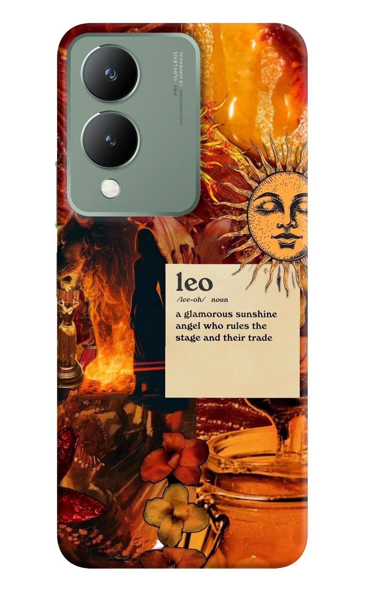 Leo Zodiac Vivo Y17s Hard Case Back Cover by Casekaro