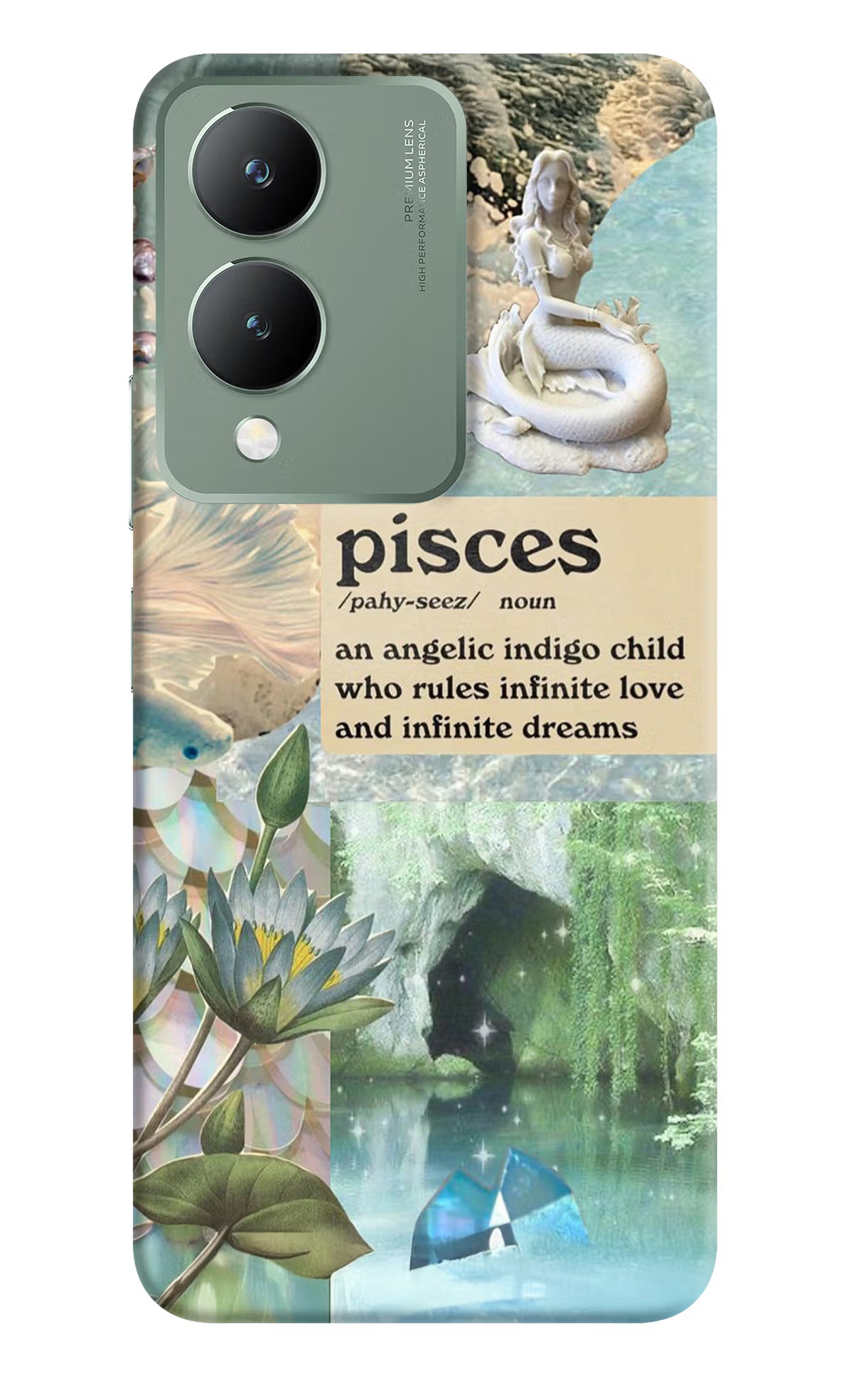 Pisces Zodiac Vivo Y17s Hard Case Back Cover by Casekaro
