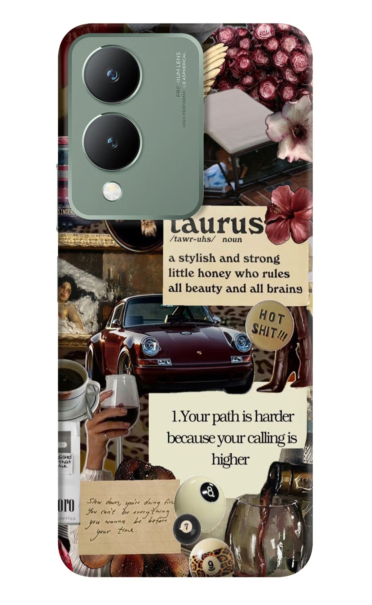 Taurus Zodiac Vivo Y17s Hard Case Back Cover by Casekaro