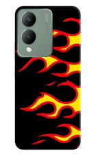 Side Sweep Flames Vivo Y17s Hard Case Back Cover by Casekaro