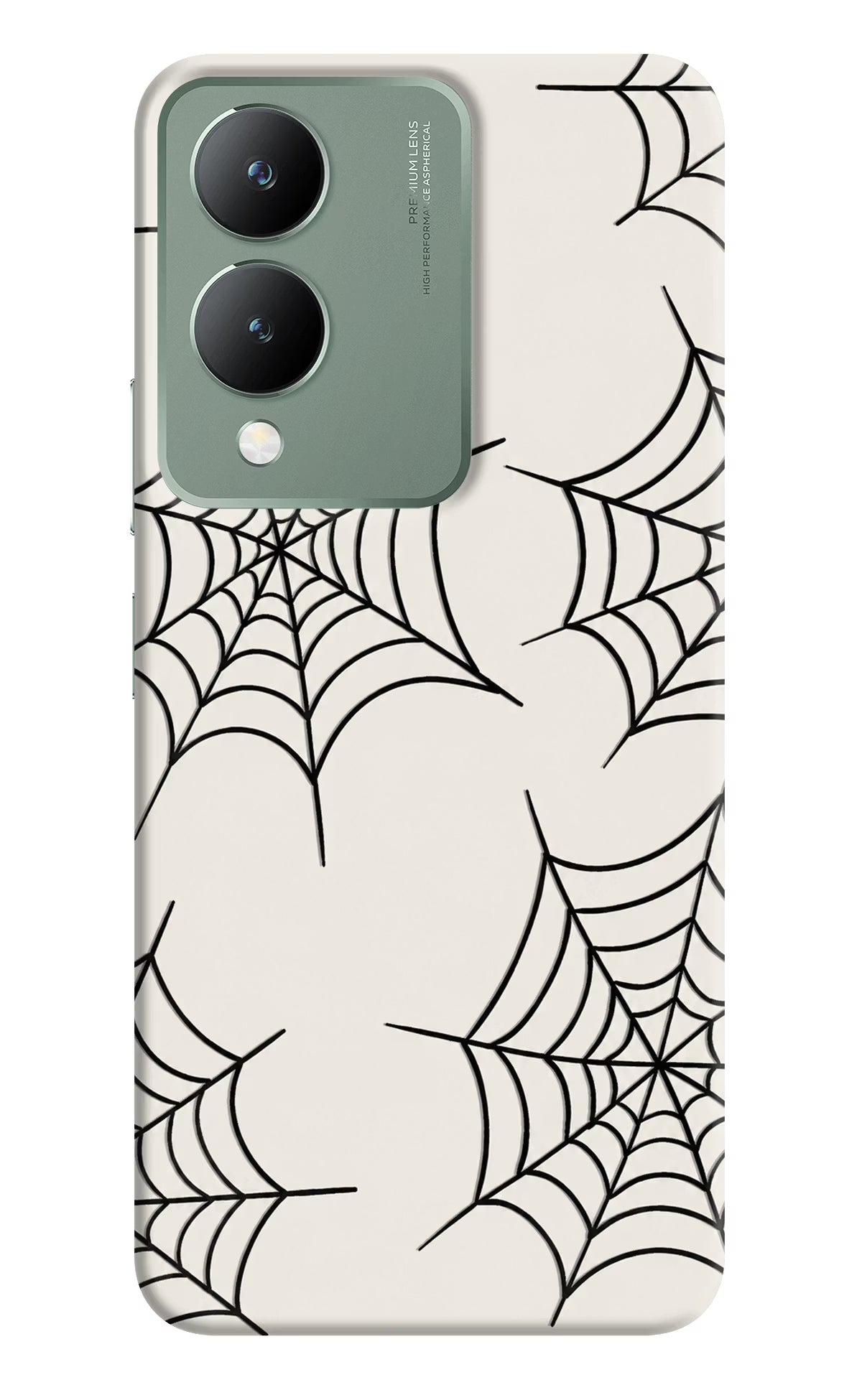Spider Web Vivo Y17s Hard Case Back Cover by Casekaro