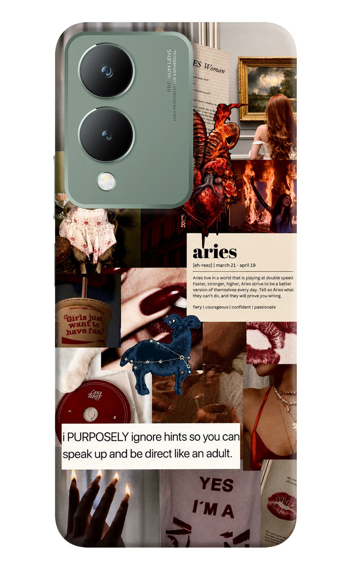 Zodiac Aries Vivo Y17s Back Cover