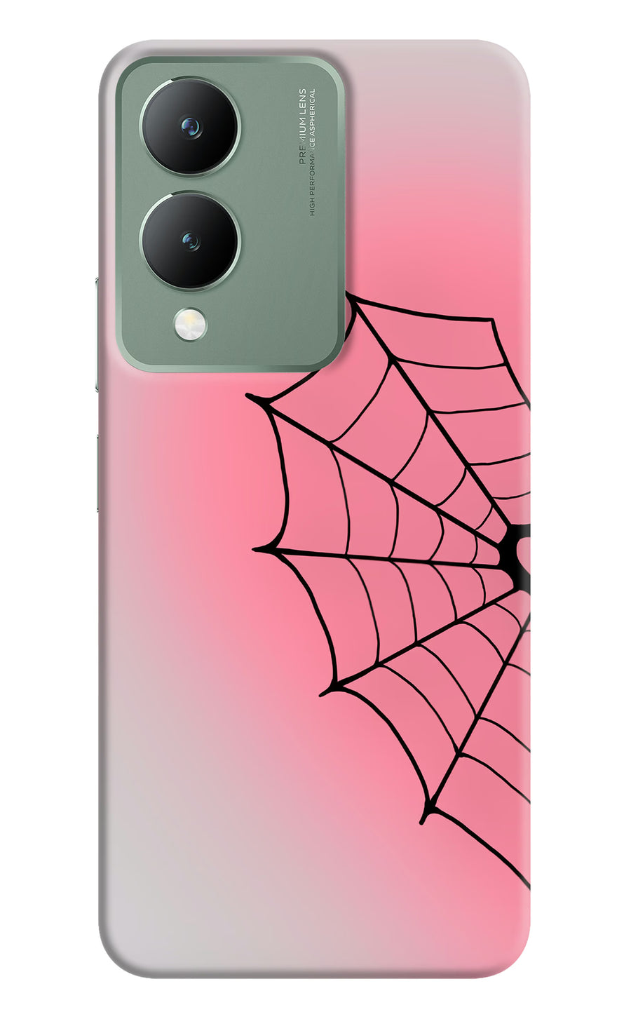 Pink Web Vivo Y17s Back Cover, Hard case