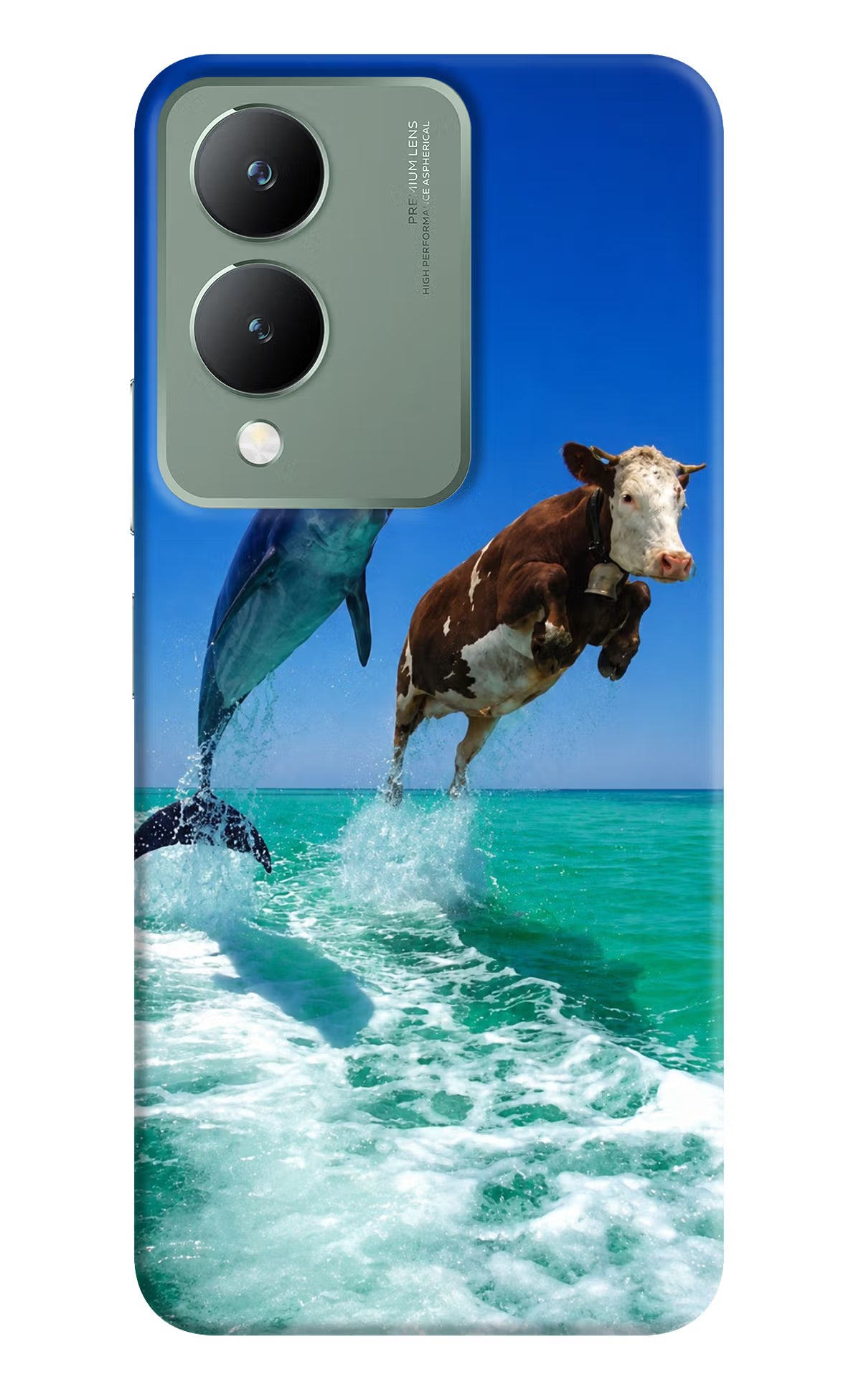 Dolphin vs Cow Vivo Y17s Back Cover