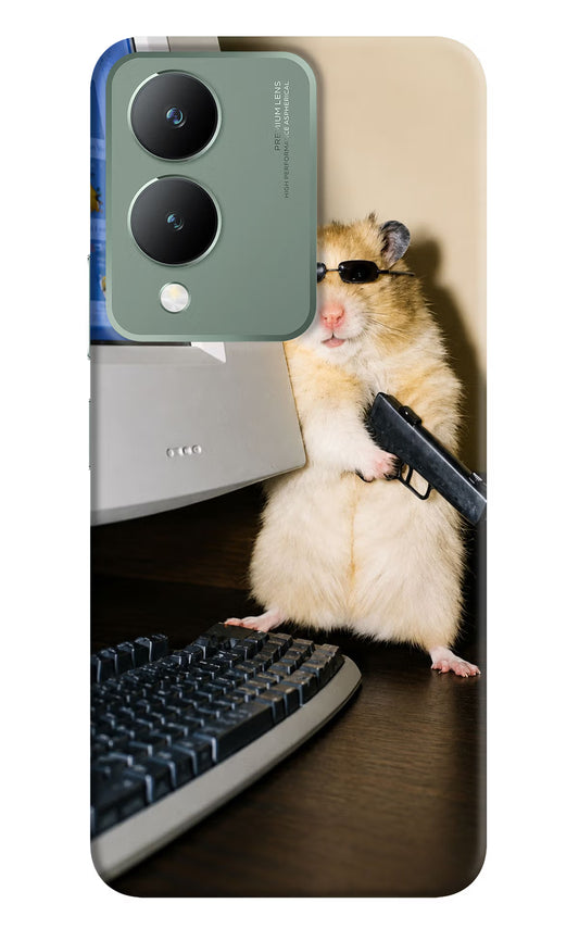 Hacker Hamster Vivo Y17s Hard Case Back Cover by Casekaro