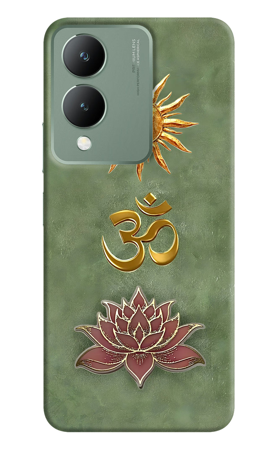 Om & Lotus Vivo Y17s Back Cover, Hard case