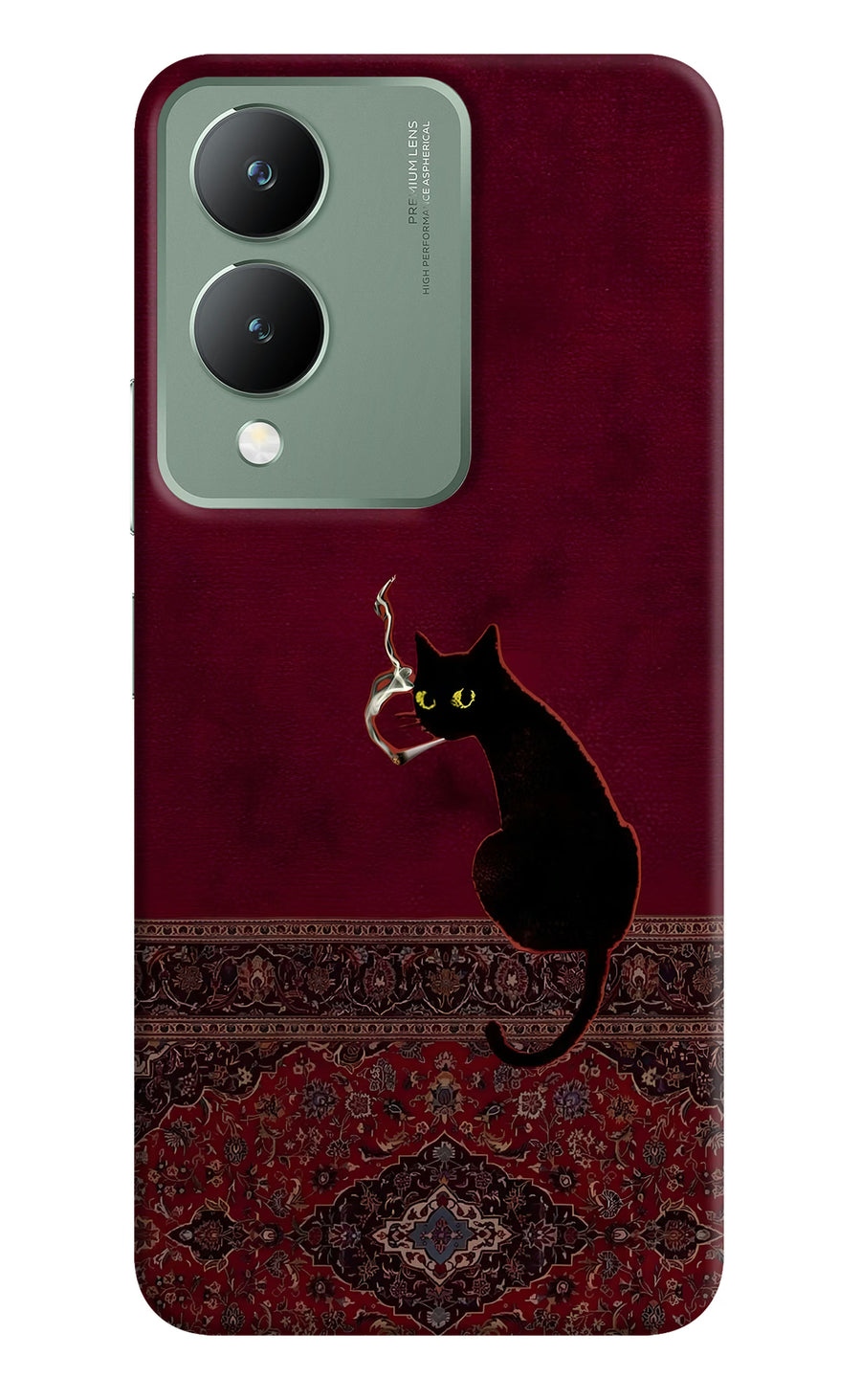 Midnight Cat Vivo Y17s Back Cover, Hard case