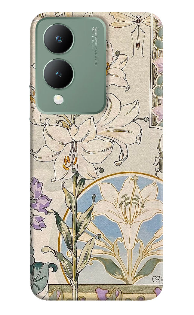 White Lily Vivo Y17s Hard Case Back Cover by Casekaro