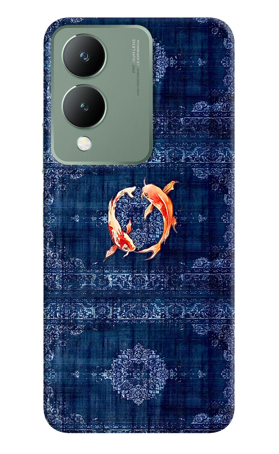 Koi Blue Vivo Y17s Back Cover, Hard case