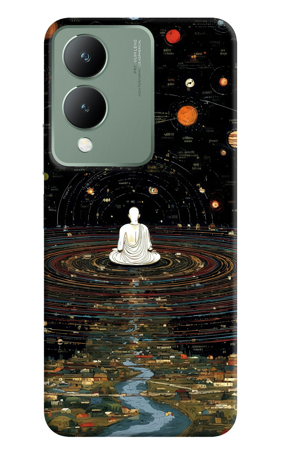 Space Monk Vivo Y17s Back Cover, Hard case