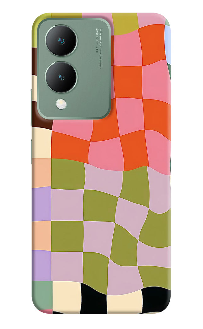 Wavy Grid Vivo Y17s Hard Case Back Cover by Casekaro