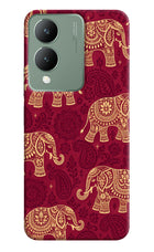 Maroon Elephant Vivo Y17s Hard Case Back Cover by Casekaro