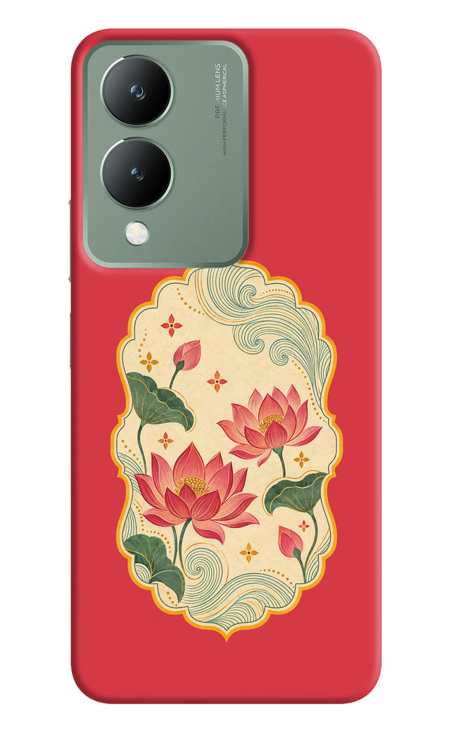 Pink Lotus Vivo Y17s Hard Case Back Cover by Casekaro