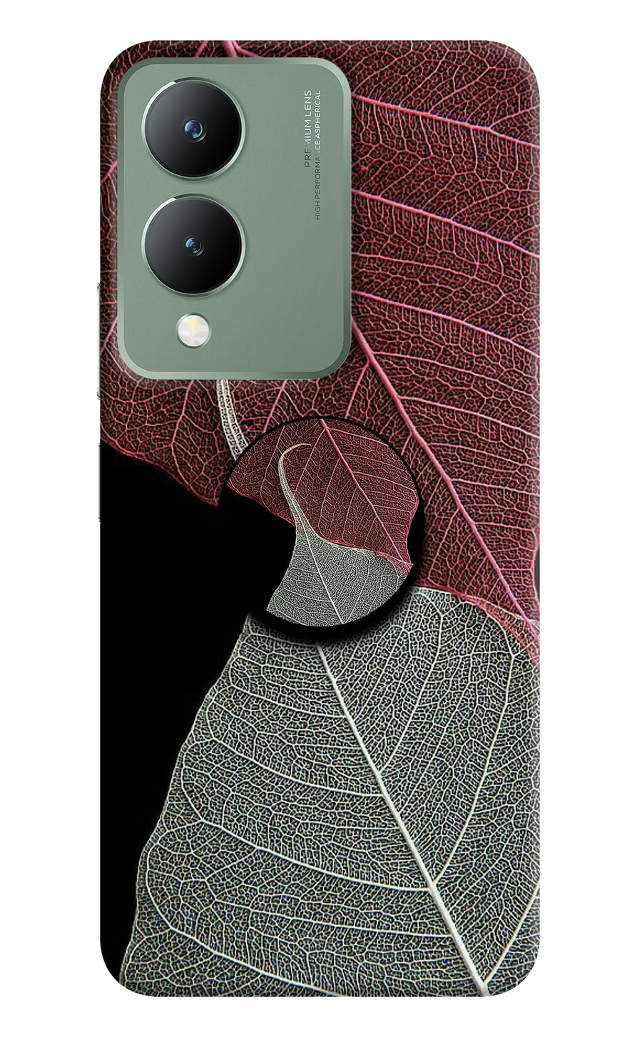 Leaf Pattern Vivo Y17s Pop Case, Hard case