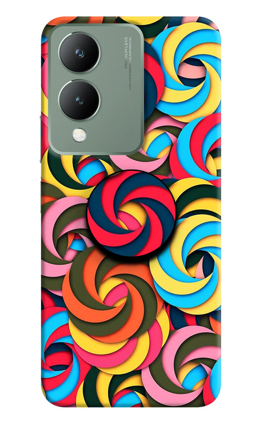Spiral Pattern Vivo Y17s Pop Case