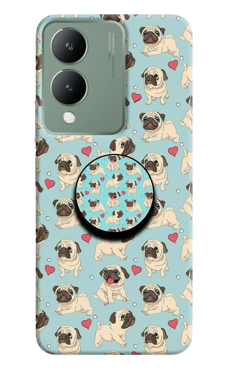 Pug Dog Vivo Y17s Pop Case, Hard case