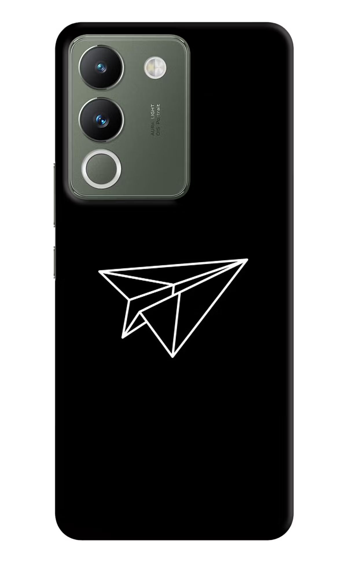 Paper Plane White Vivo Y200 5G Hard Case Back Cover by Casekaro
