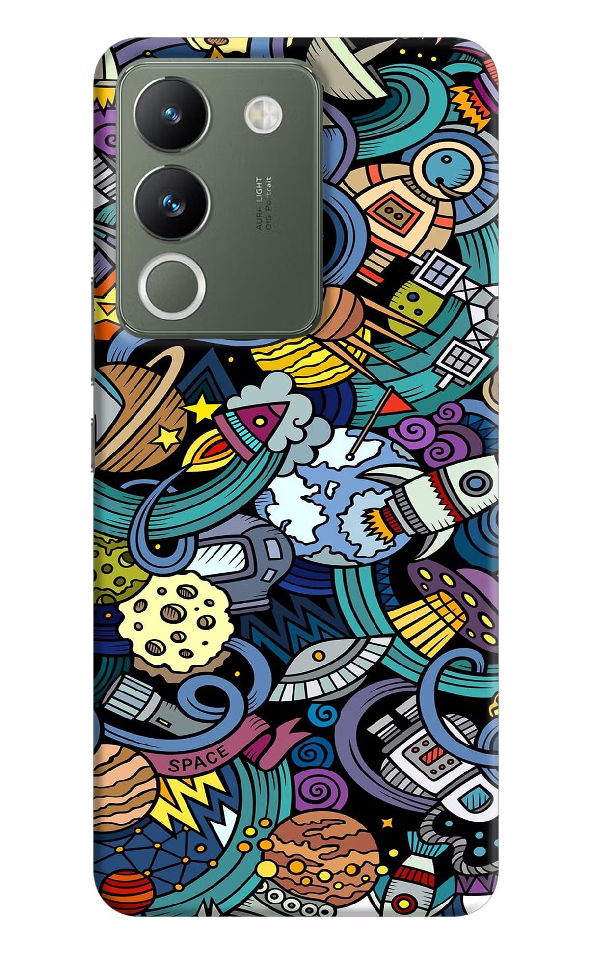 Space Abstract Vivo Y200 5G Hard Case Back Cover by Casekaro