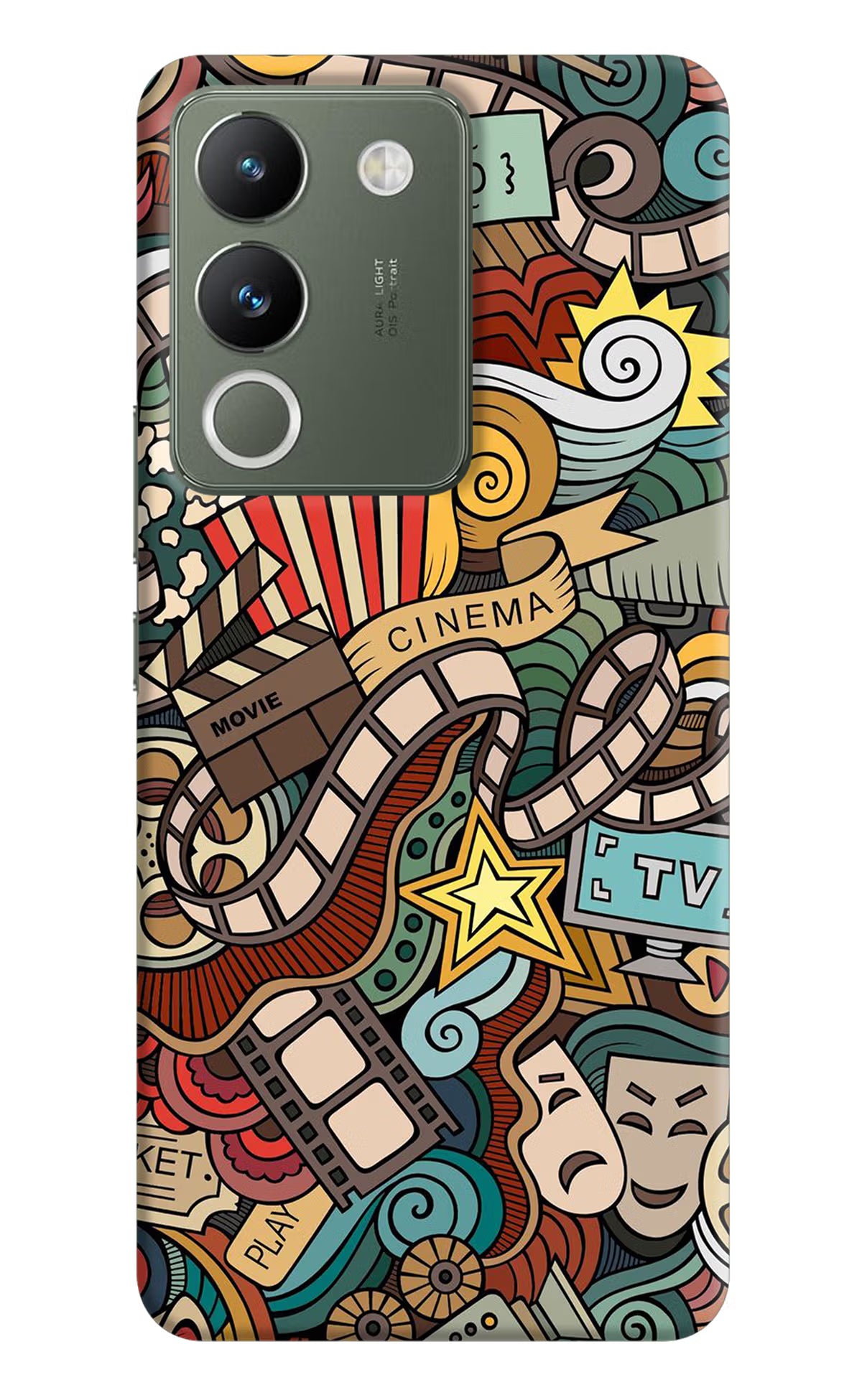Cinema Abstract Vivo Y200 5G Hard Case Back Cover by Casekaro