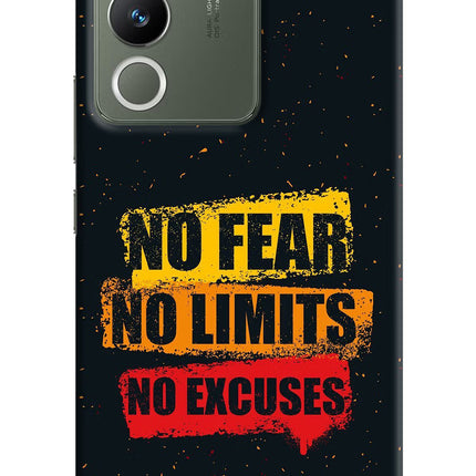 No Fear No Limits No Excuse Vivo Y200 5G Hard Case Back Cover by Casekaro