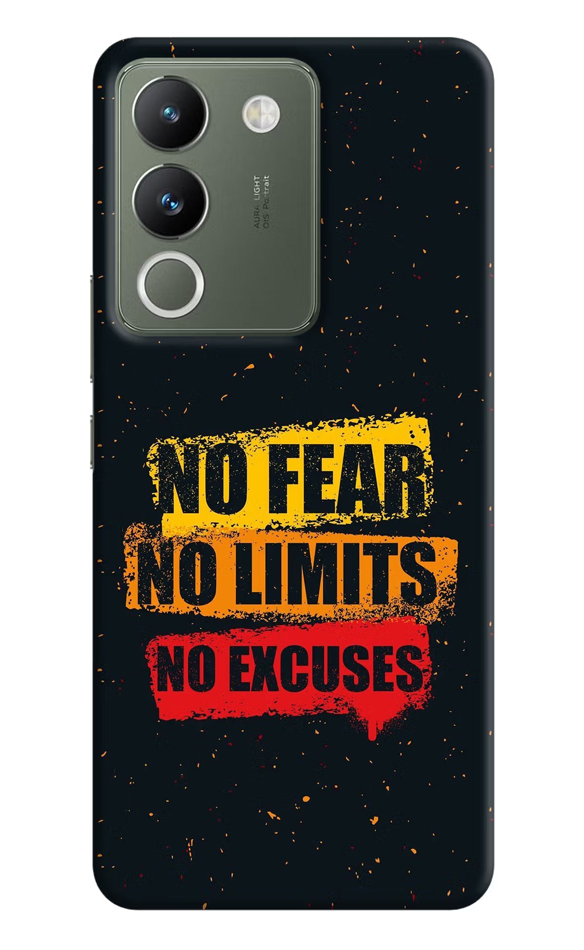 No Fear No Limits No Excuse Vivo Y200 5G Hard Case Back Cover by Casekaro