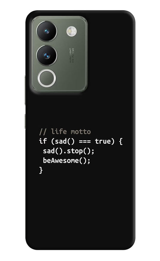 Life Motto Code Vivo Y200 5G Hard Case Back Cover by Casekaro