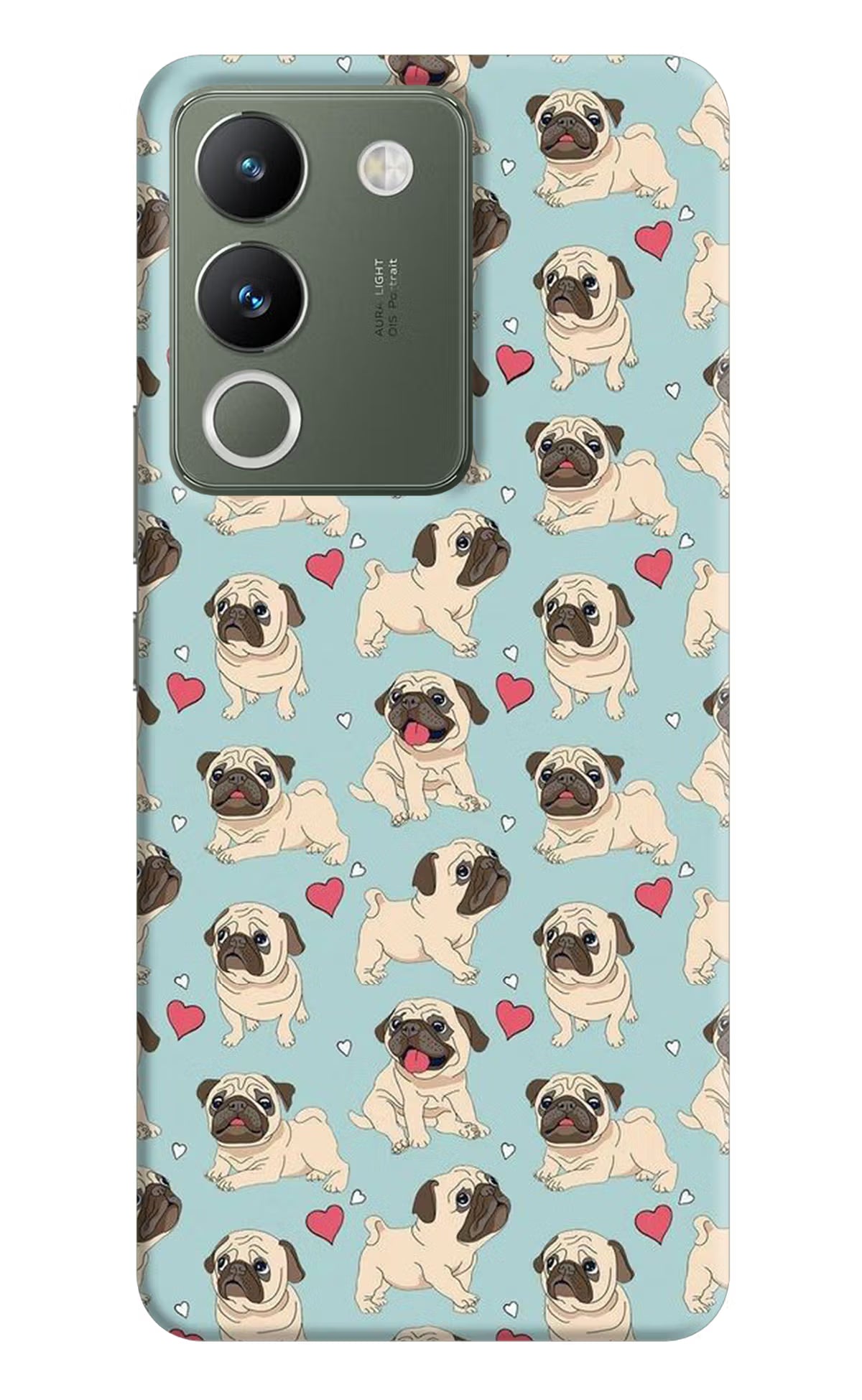 Pug Dog Vivo Y200 5G Hard Case Back Cover by Casekaro