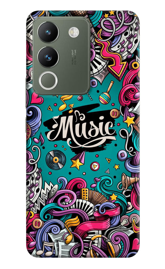 Music Graffiti Vivo Y200 5G Hard Case Back Cover by Casekaro