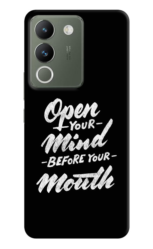Open Your Mind Before Your Mouth Vivo Y200 5G Hard Case Back Cover by Casekaro