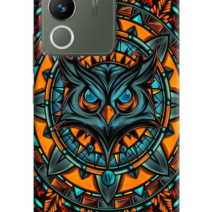 Angry Owl Art Vivo Y200 5G Hard Case Back Cover by Casekaro