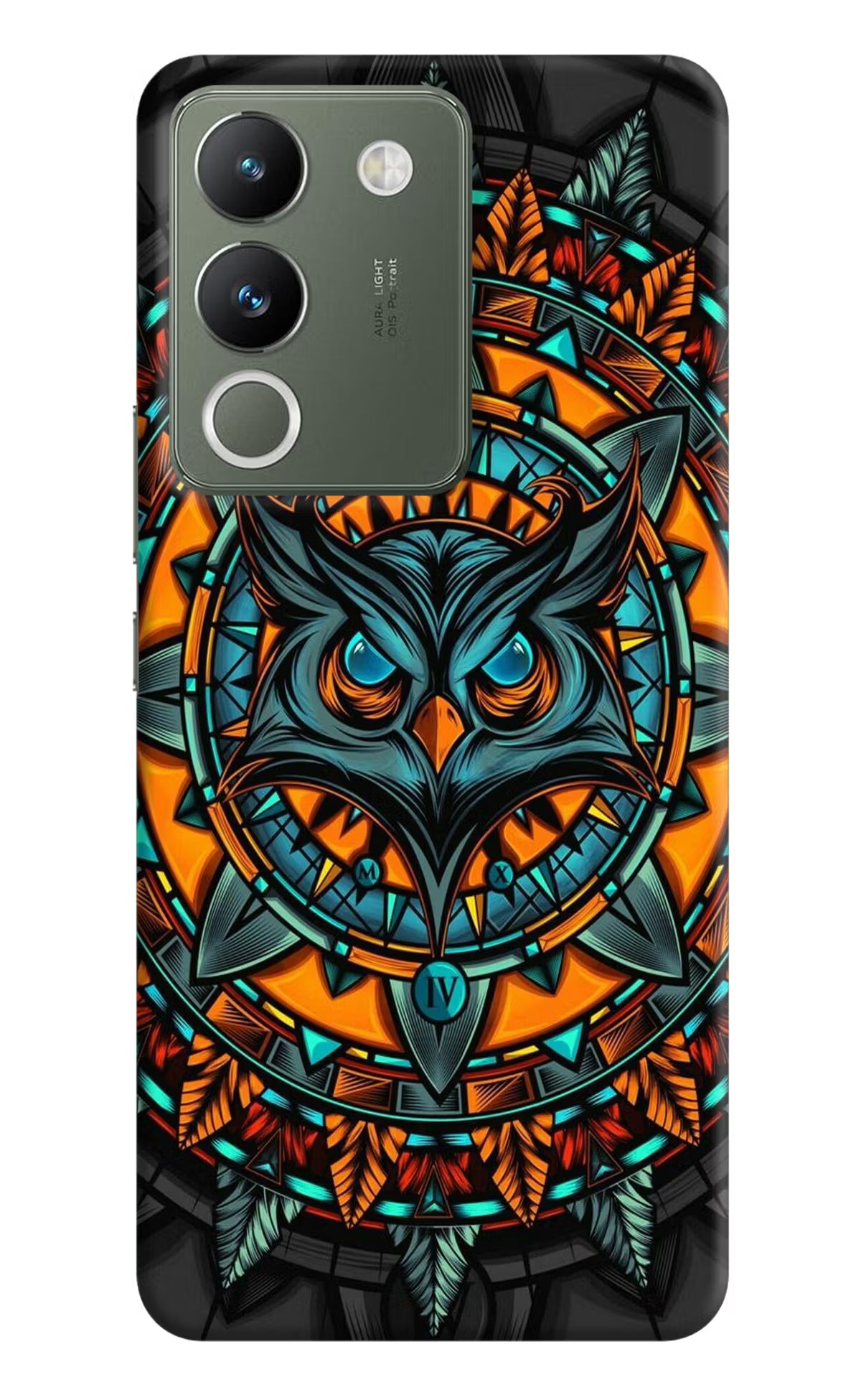 Angry Owl Art Vivo Y200 5G Hard Case Back Cover by Casekaro