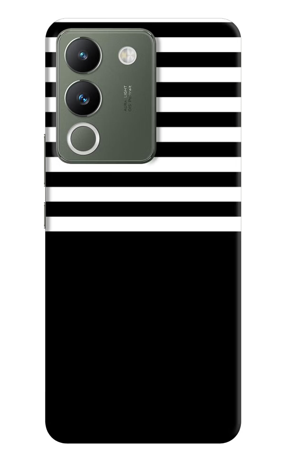 Black and White Print Vivo Y200 5G Hard Case Back Cover by Casekaro