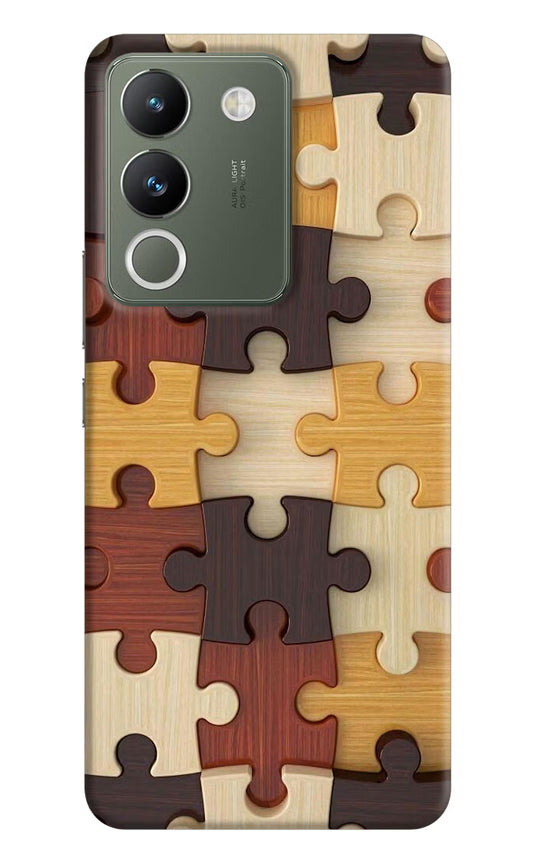 Wooden Puzzle Vivo Y200 5G Hard Case Back Cover by Casekaro