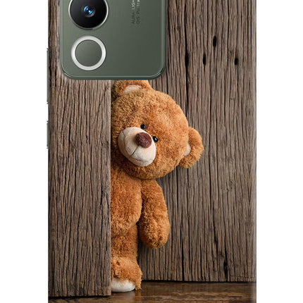 Teddy Wooden Vivo Y200 5G Hard Case Back Cover by Casekaro
