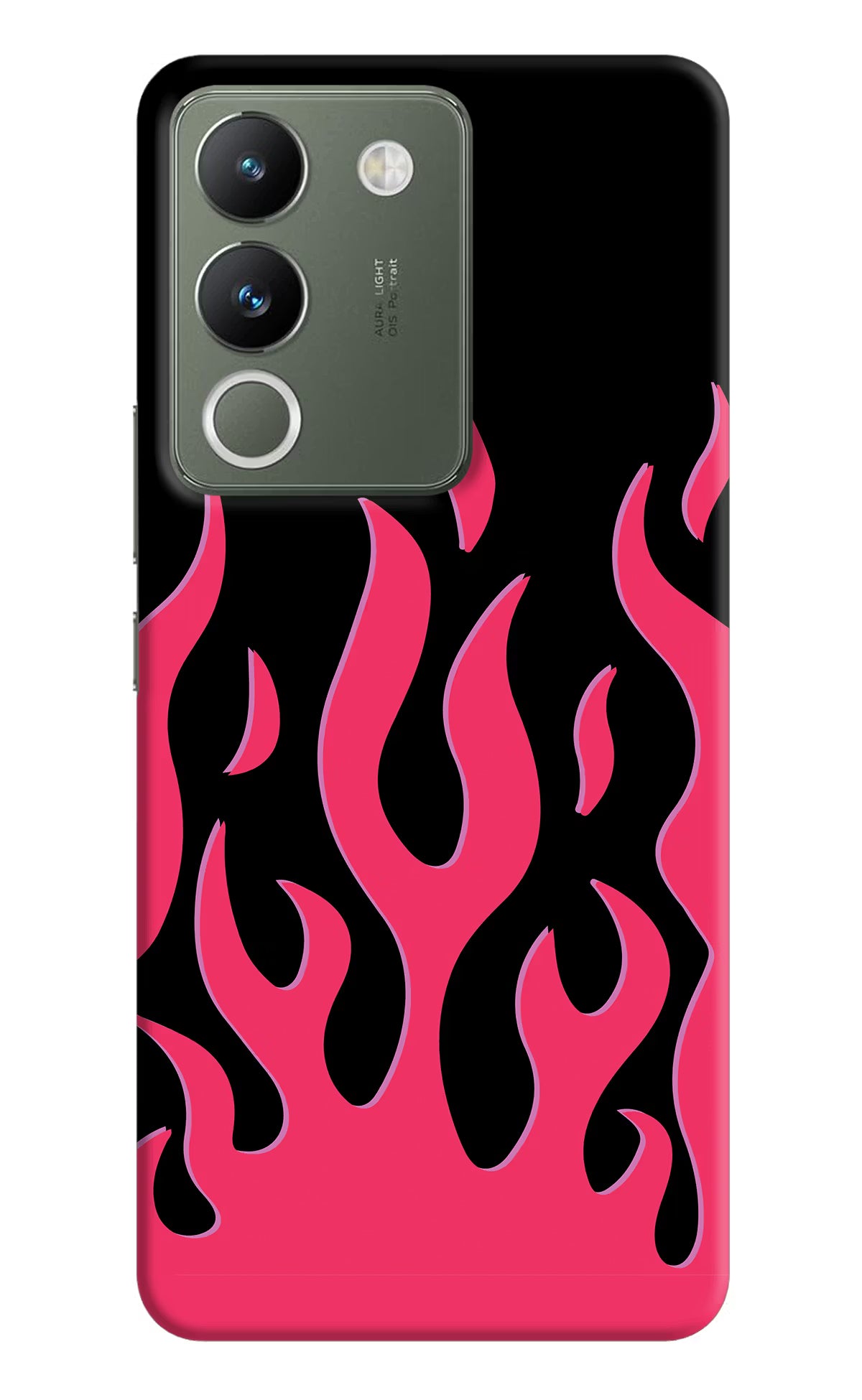 Fire Flames Vivo Y200 5G Hard Case Back Cover by Casekaro