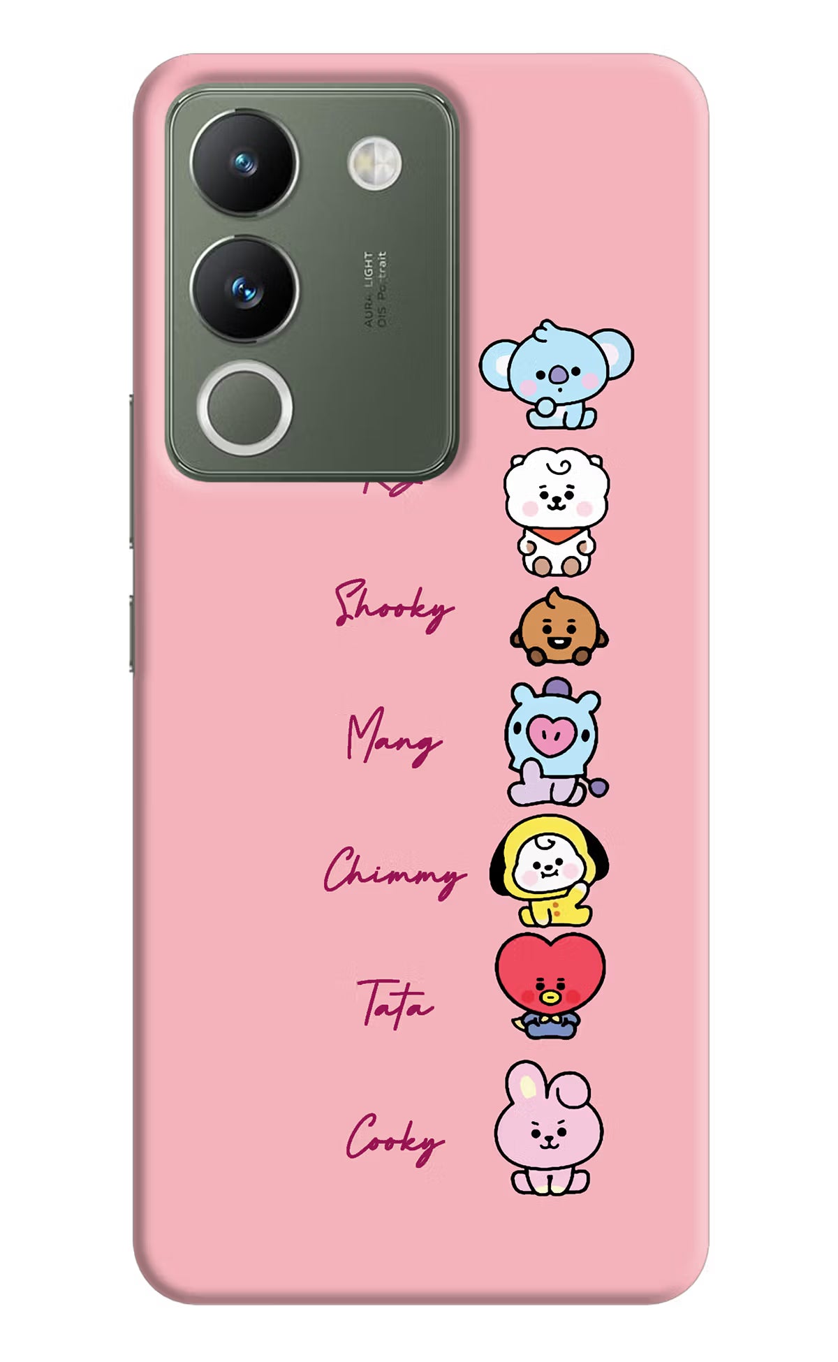 BTS names Vivo Y200 5G Hard Case Back Cover by Casekaro