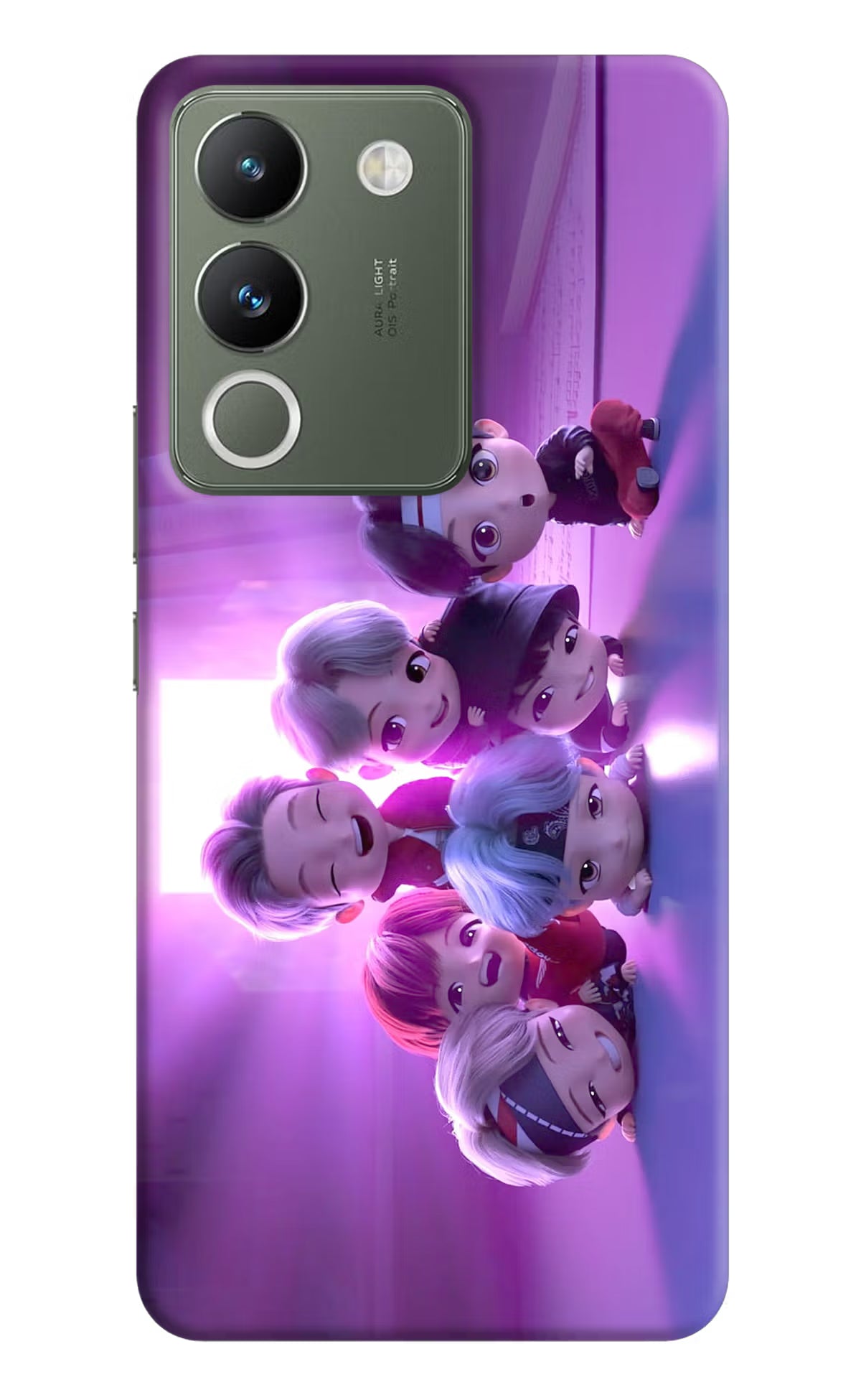 BTS Chibi Vivo Y200 5G Hard Case Back Cover by Casekaro